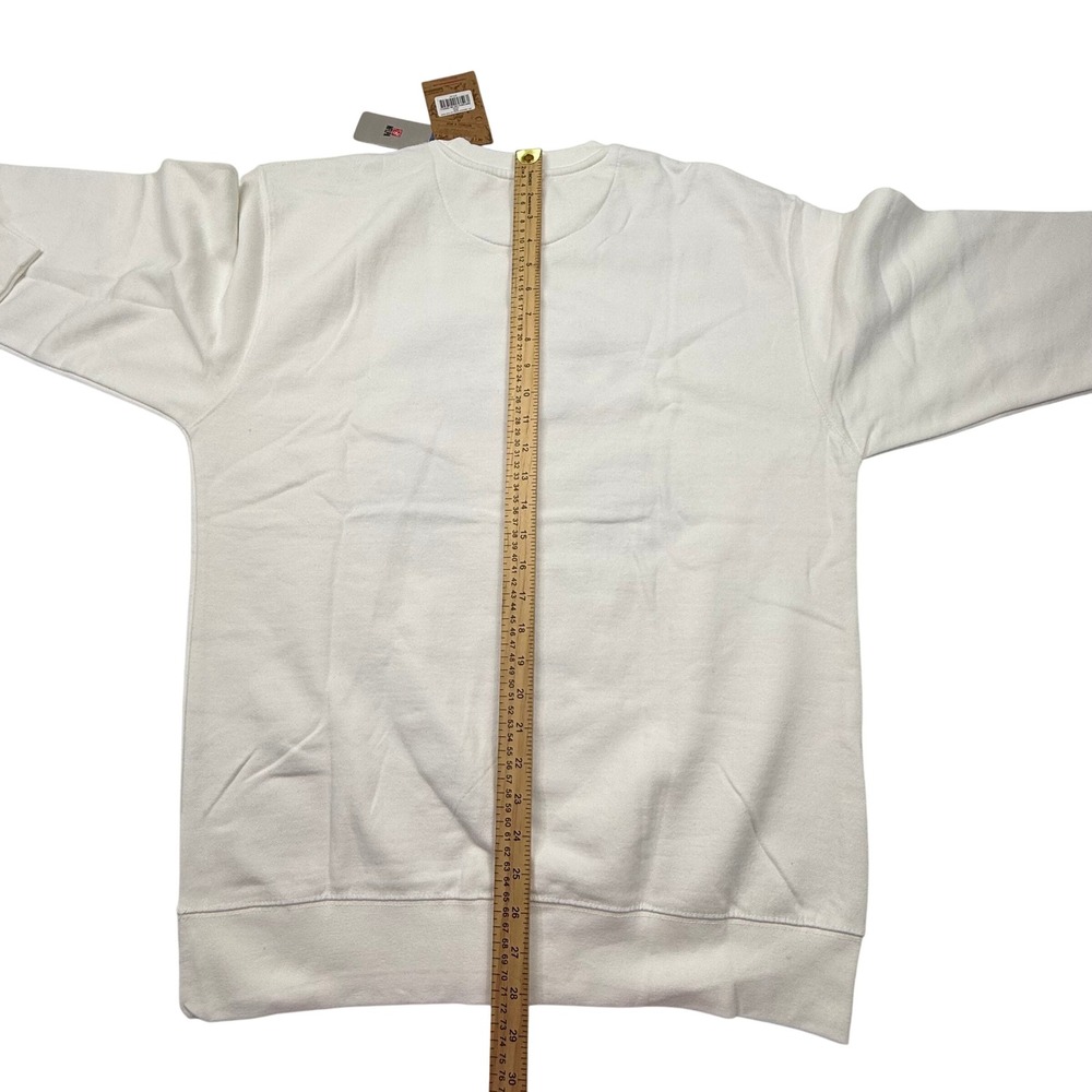 Mitchell & Ness Super Bowl XXXVII Buccaneers vs Raiders White Sweatshirt Mens L - Picture 6 of 6